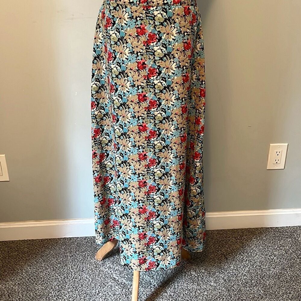 Women's Multicolor Floral Elastic Waist Skirt